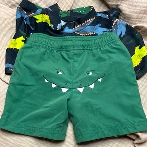 Rash guard and swim trunks set